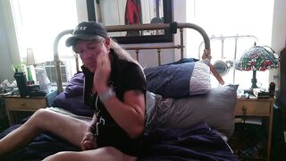 Officer Charlene feeling pleasured