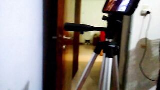 Behind the scenes my stepdaughter gets angry 'cuz I come inside her.