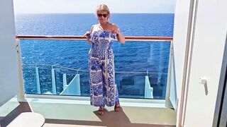 mother I'd like to fuck Aged Mom Housewife Rubbing her Large Boobs Snatch on a Cruise Ship