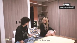 A stepmother ends up being drilled by her stepson during the time that sharing a hotel daybed - Monique Fuentes & Jordy Fabian
