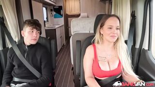 BangVan - Breasty Van Driver Jennifer Mendez Picks Up Stranger to Ride Her in Her Camper Van