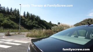 Street Floozy Screwing with Older man, Step Son and Uncle