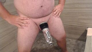 Trying out the bathmate hydro dick pump (ending got cut out)