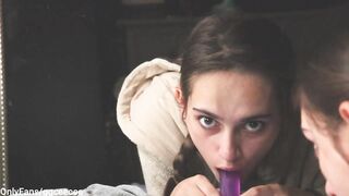 Bored Excited Finds Sextoy and Blows it