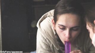 Bored Excited Finds Sextoy and Blows it