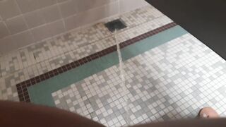 Pissing in gyms shower