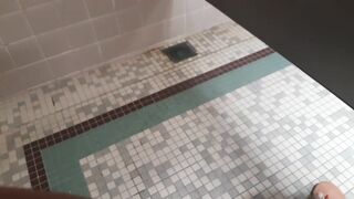 Pissing in gyms shower