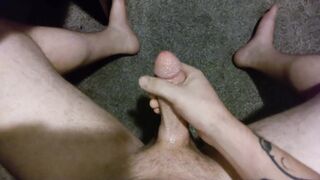 Freshly single stud with overweight shlong blows biggest load and groans.