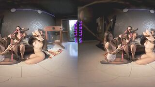 PURITYVR 3some thong-on with Giulia, Benny, and Ale