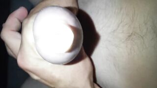 Cumming in cum drum thick rod masturbation