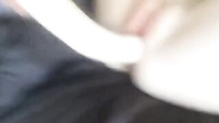 Teen playing with large sex toy