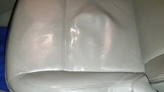 Pissing my PJ shorts and constricted pants in the car seat!!