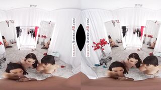 A mischievous dressing room rendezvous with u, Gia Milana, Ivy LeBelle, and Luna Star