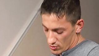 Youthful large rod drills into granny's butt and this babe screams