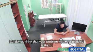 FakeHospital Nurse eases pressure in men balls