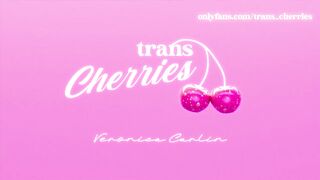 Veronica Carlin - Cute trans gal booty to throat solo with realistic sex toy, hose & underware :three