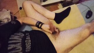 Stroking my large wang