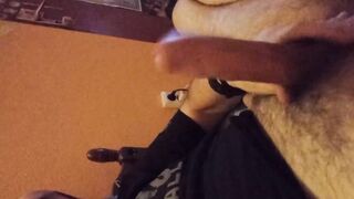 Stroking my large wang