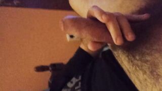 Stroking my large wang