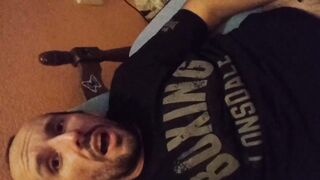 Stroking my large wang