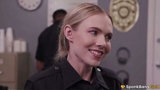 SPANKBANG GOLD - Cheating Sexy Cop Group-fucked By Whole Cop Vigour