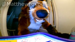Matthew Fox gets stuck in the washing machine and screwed by a twink ( Fursuit / Yiff / Mursuit )