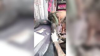 Wild Tattoo Shop Pont of time - Tattooing Whilst Giving a Head
