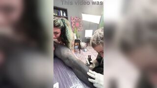 Wild Tattoo Shop Pont of time - Tattooing Whilst Giving a Head