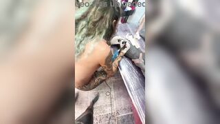 Wild Tattoo Shop Pont of time - Tattooing Whilst Giving a Head