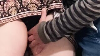Old Stepdad Fingering Her Snatch
