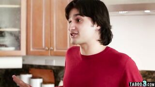 Sexually excited stepson creampied his large titties mother I'd like to fuck stepmother