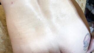 Garage Screwing with Redhead Worker Gal with Shaggy Vagina