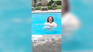 Summer Has Arrived! Time for the 1st Visit to the Pool Hot Large Nurse Vicki Style!
