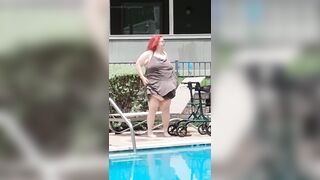 Summer Has Arrived! Time for the 1st Visit to the Pool Hot Large Nurse Vicki Style!