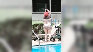 Summer Has Arrived! Time for the 1st Visit to the Pool Hot Large Nurse Vicki Style!