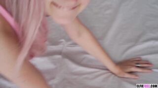 Pink hair, constricted snatch, large boobs and cute face - this beauty merits a creampie! - Eva Elfie