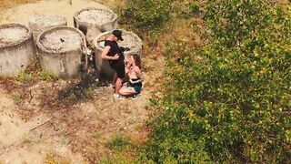 French mother I'd like to fuck Sucks a Fine Weenie and Is Surprised by a Drone - Drone Porn