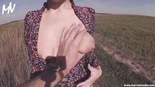 ♥ MarVal - We Were Walking In A Rural Field And My Spouse Screwed Me On The Path Lactating mother I'd like to fuck ♥