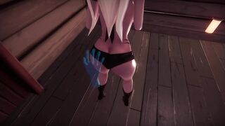 Facesitting Elf - Faranne [CG Anime, 4K, 60FPS, Uncensored]
