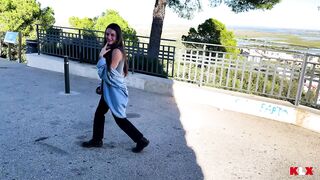 Public Oral sex Interrupted... Ended in the Car with a Large Cum Gulp - KLX