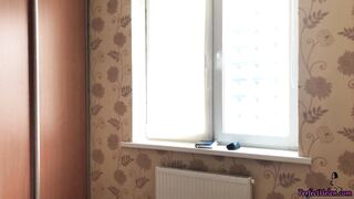 Excited Chick, 1 Month Out of Sex, Masturbates with Plasticine Figures and Cums