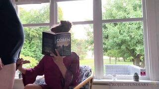 relaxed window screw ends with biggest spunk fountain on curly vagina