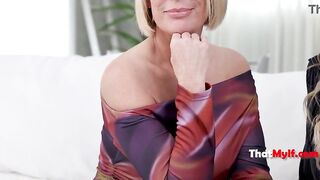 MILFs Salivate Over Stepsons Knob.. One Makes The Move, One Follows