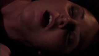 Glamorous golden-haired large breasts likes the rod in snatch in throat