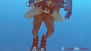 We take her bikini bottom off for some joy at the bottom of the sea!