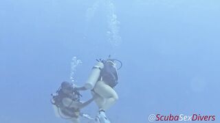 We take her bikini bottom off for some joy at the bottom of the sea!