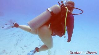 We take her bikini bottom off for some joy at the bottom of the sea!