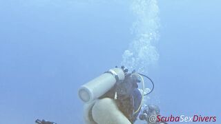 We take her bikini bottom off for some joy at the bottom of the sea!