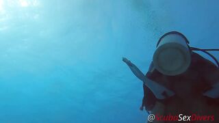 We take her bikini bottom off for some joy at the bottom of the sea!