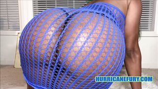 BUSHY TWAT SQUIRT ANAL & double penetration IN FISHNET